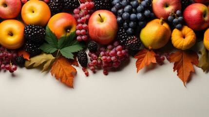 Naklejka na ściany i meble Colorful Thanksgiving on white background ,Desktop Wallpaper Backgrounds,, Background HD For Designer