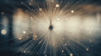 Abstract background image with bokeh-defocused lights and beams. 