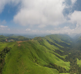 Obraz premium beautiful aerial Panaroma landscape of mountains