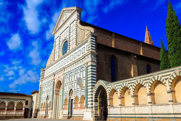 Fototapeta na wymiar Basilica of Santa Maria Novella in Florence, Italy