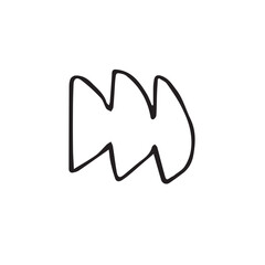 Retro Abstract Hand Drawn Shapes Organic line