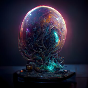 Yog Sothoth interestelar space mystic holographic background unreal engine octane render 