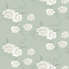 flower with paisley design   pattern on background 
