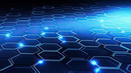 Science Technology. Hexagonal Atomic Connection