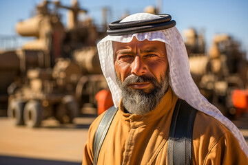 A supervisor managing an oil field in the Middle East
