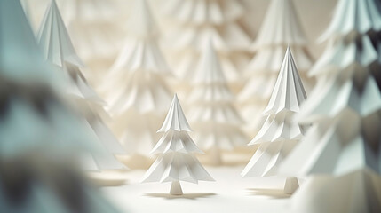 AI art Paper craft Christmas tree ペーパークラフト　クリスマスツリー