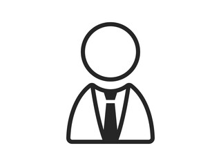 ビジネスマンのアイコン（線画）のイラスト