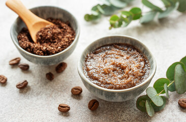 Handmade coffee scrub.