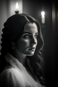 Black and white women portrat