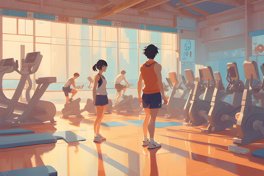 people in the gym.
Generative AI