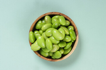 Edamame Rebus Kupas or Peeled Boiled Edamame or Green Soybeans  © menik