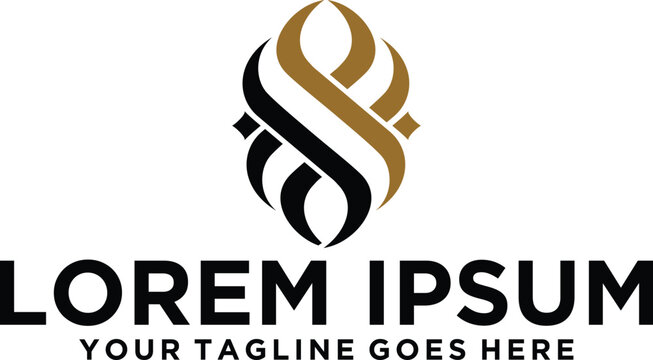 Golden S luxury logo design