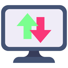 Vector Icon Transfer, Screen, Digital, Electronics, Computer, Arrow