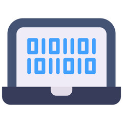Vector Icon Binary Code, Browser, Code, Web Coding, Web Development, Web Programming