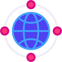 Vector Icon Digitalization, Globe, Electronics, Internet, Technology, Networking