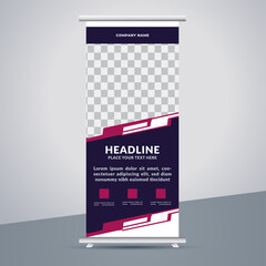 great business stand banner design with modern shape.