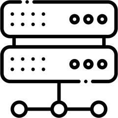 Vector Icon Server, Networking, Storage, Data, Hosting, Technology