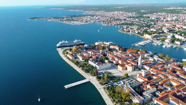 Zadar, old city, aerial view, Croatia
