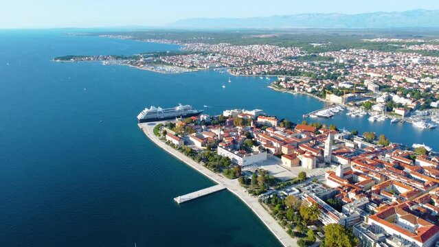 Zadar, old city, aerial view, Croatia