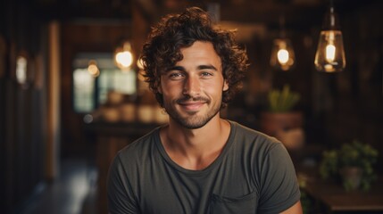 Young man smiling with clean teeth.