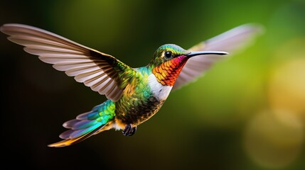 Wide-billed Hummingbird. background