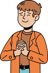 Fototapeta premium Friendly male avatar cartoon illustration