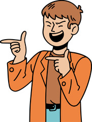 Fototapeta premium Friendly male avatar cartoon illustration