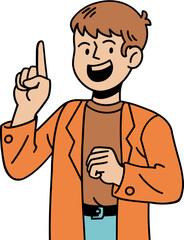 Fototapeta premium Friendly male avatar cartoon illustration