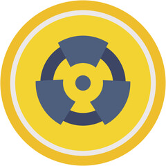 Vector Icon Nuclear Energy, Radiation, Alert, Radioactive, Healthcare, Environment