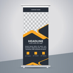 great business stand banner design with modern shape.