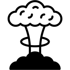 Vector Icon Explosion, Blast, Attack, Shockwave, Weapons, Radiation