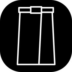 Sarong fashion muslim icon with black filled line outline style. muslim, sarong, islam, religion, islamic, religious, ramadan. Vector Illustration