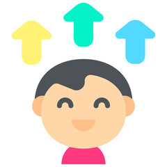 Vector Icon Growth, Avatar, Man, Person, Finance And Business, Up