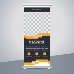 great business stand banner design with modern shape.