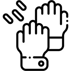 Vector Icon High Five, Hands And Gestures, Body Part, Gesture, Hand, Encourage