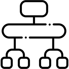 Vector Icon Hierarchy, Classification, Diagram, Hierarchical Structure, Tree View, Interface
