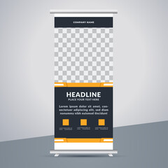 great business stand banner design with modern shape.
