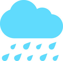 Vector Icon Rain, Weather, Water Drop, Nature, Cloud, Meteorology