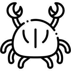 Vector Icon Crab, Sea Life, Animal, Aquarium, Nature, Zoo