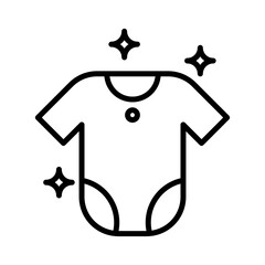 Hygiene cloth hygiene icon with black outline style. hygiene, clothes, clean, laundry, household, textile, wash. Vector Illustration