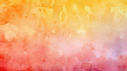 Hand painted watercolor yellow, orange and red texture background