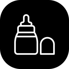 Kids bottle hygiene icon with black filled line outline style. bottle, water, drink, child, kid, lifestyle, boy. Vector Illustration