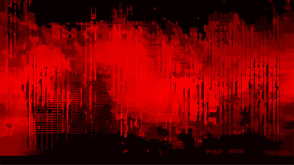 Dark red grunge stripes abstract banner design. Geometric tech vector background. Dark red splattered grungy backdrop. Abstract red color background Cement surface concrete ,texture background.