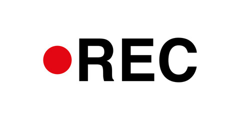 Recording sign. illustration