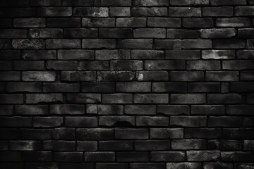 Black brick wall textures background
