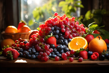 An enticing composition of fresh summer fruits