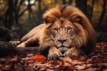 Obraz premium male lion cub