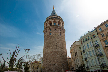 Fototapeta na wymiar Galata Tower in Istanbul, Turkey.
