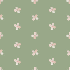 Watercolor vintage flowers seamless pattern with sepia flowers and gold leaves. For boho or rustic style decoration