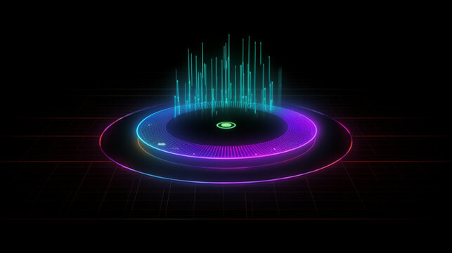 Hologram music equalizer